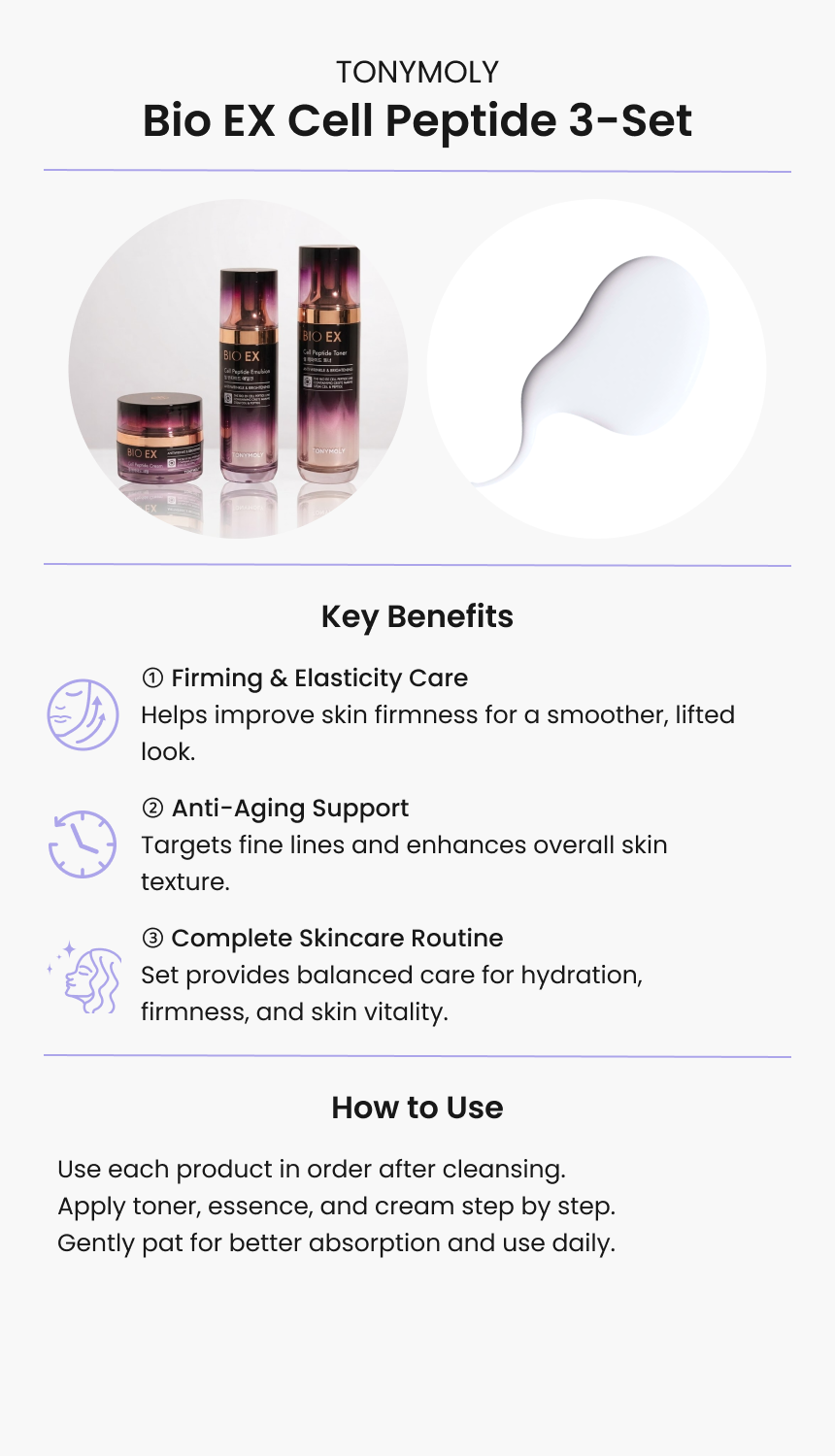 TONYMOLY Bio EX Cell Peptide 3-Set