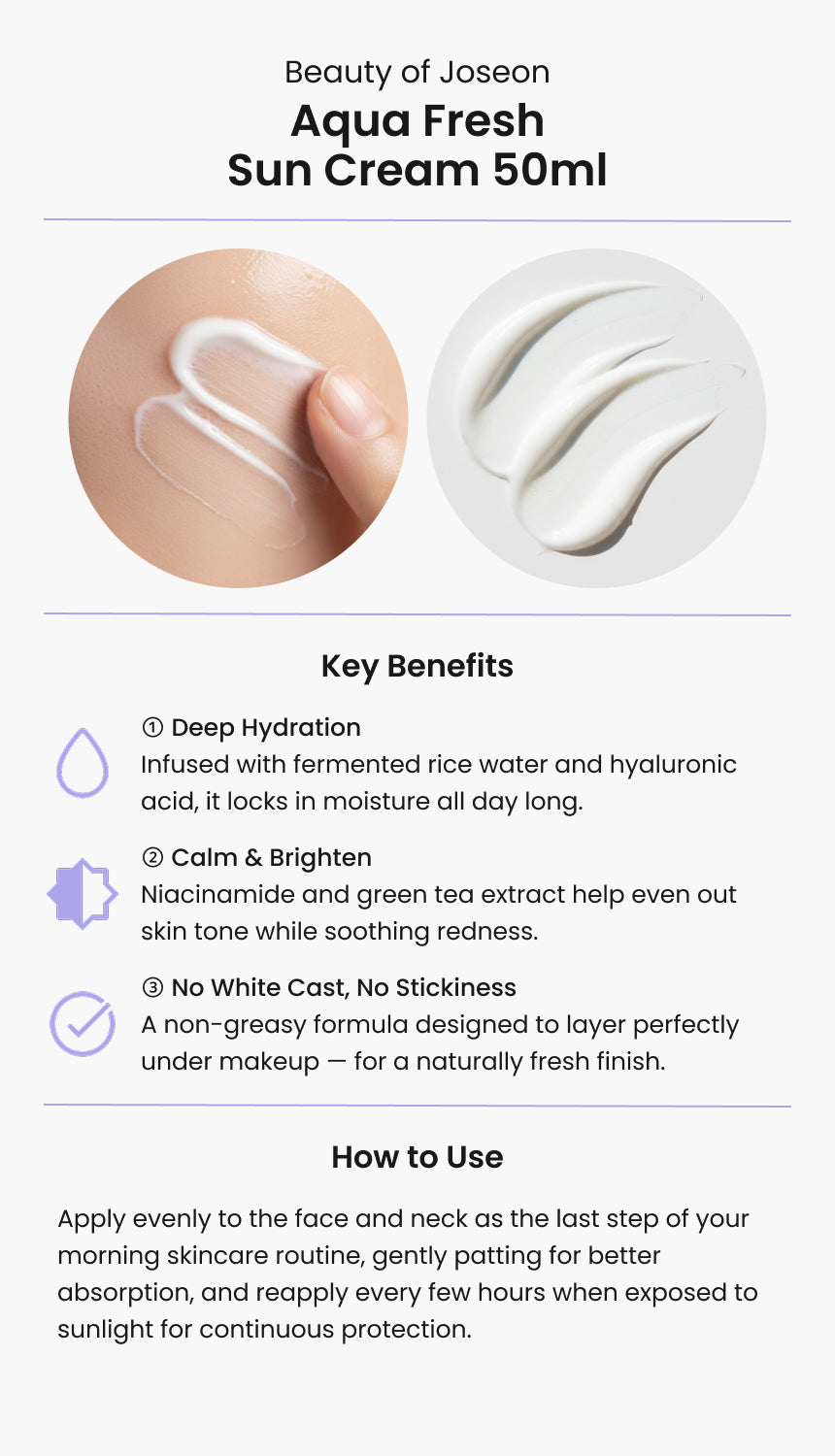 Beauty of Joseon Aqua Fresh
Sun Cream 50ml