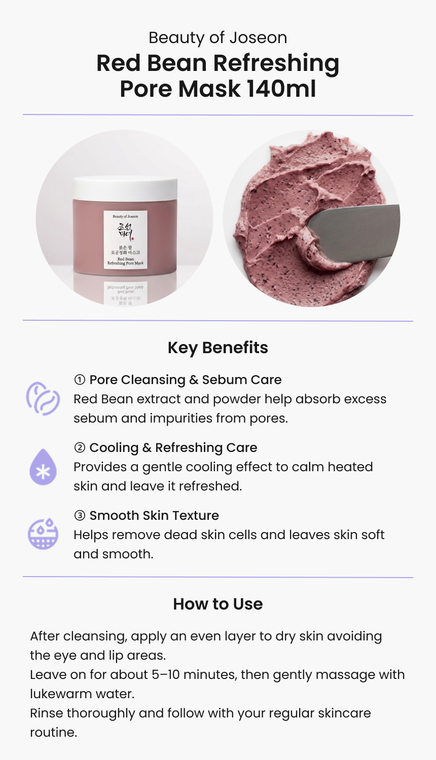 Beauty of Joseon Red Bean Refreshing Pore Mask 140ml