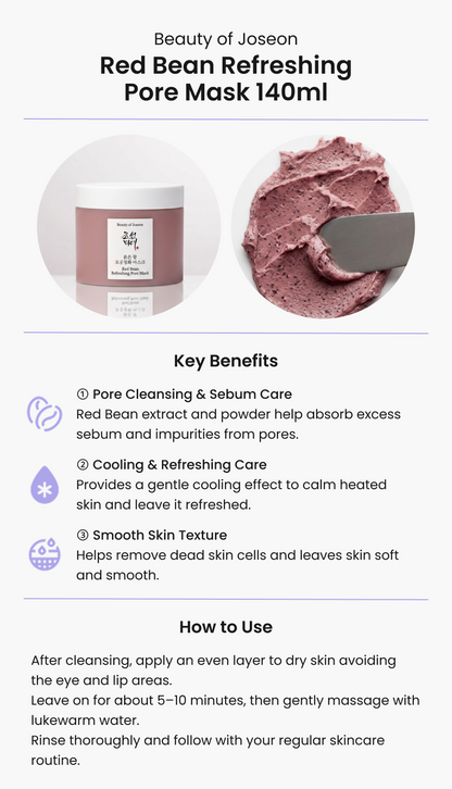 Beauty of Joseon Red Bean Refreshing Pore Mask 140ml