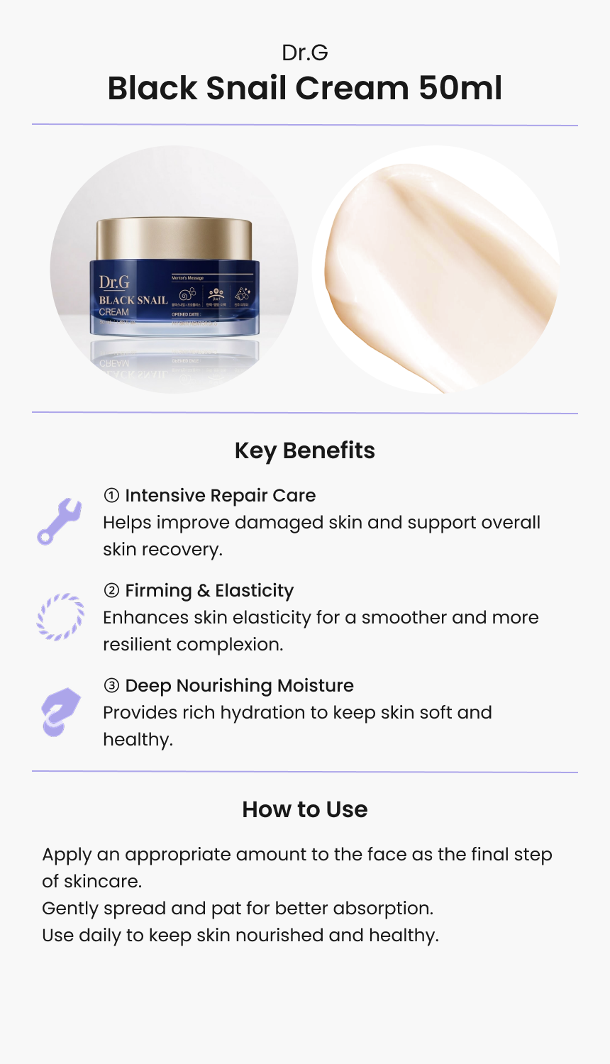 Dr.G Black Snail Cream 50ml