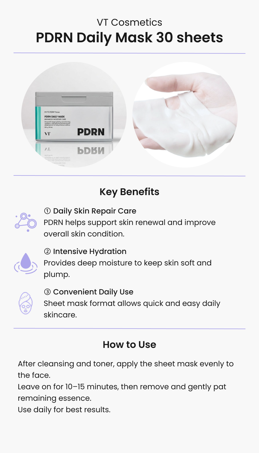 VT Cosmetics PDRN Daily Mask