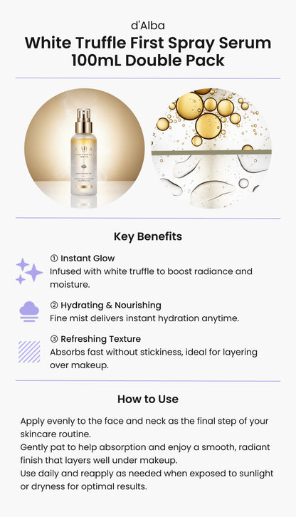 d'Alba White Truffle First Spray Serum 100mL
