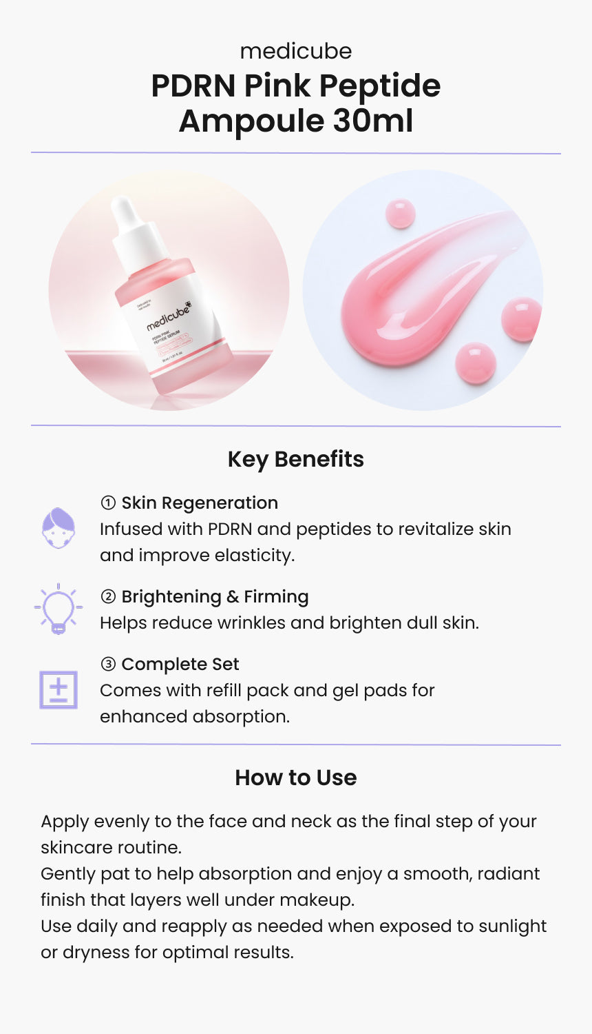 medicube PDRN Pink Peptide Ampoule 30ml