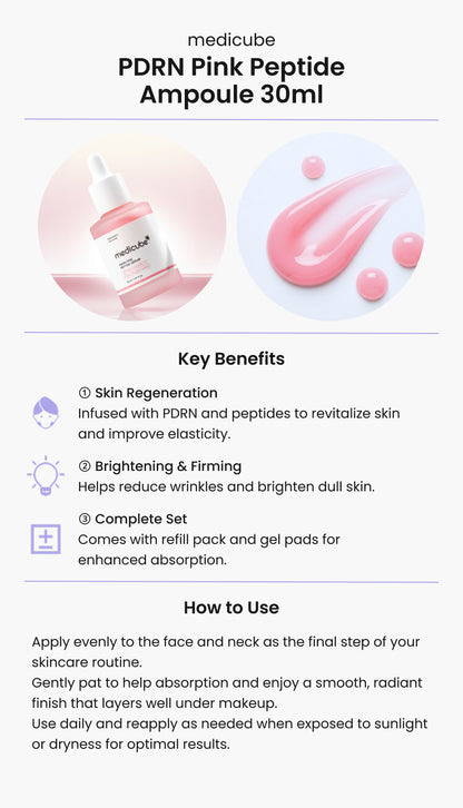 medicube PDRN Pink Peptide Ampoule 30ml